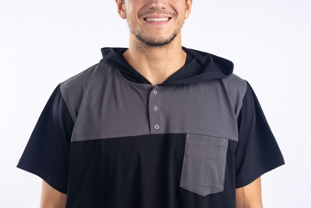 Pánská noční košile black grey