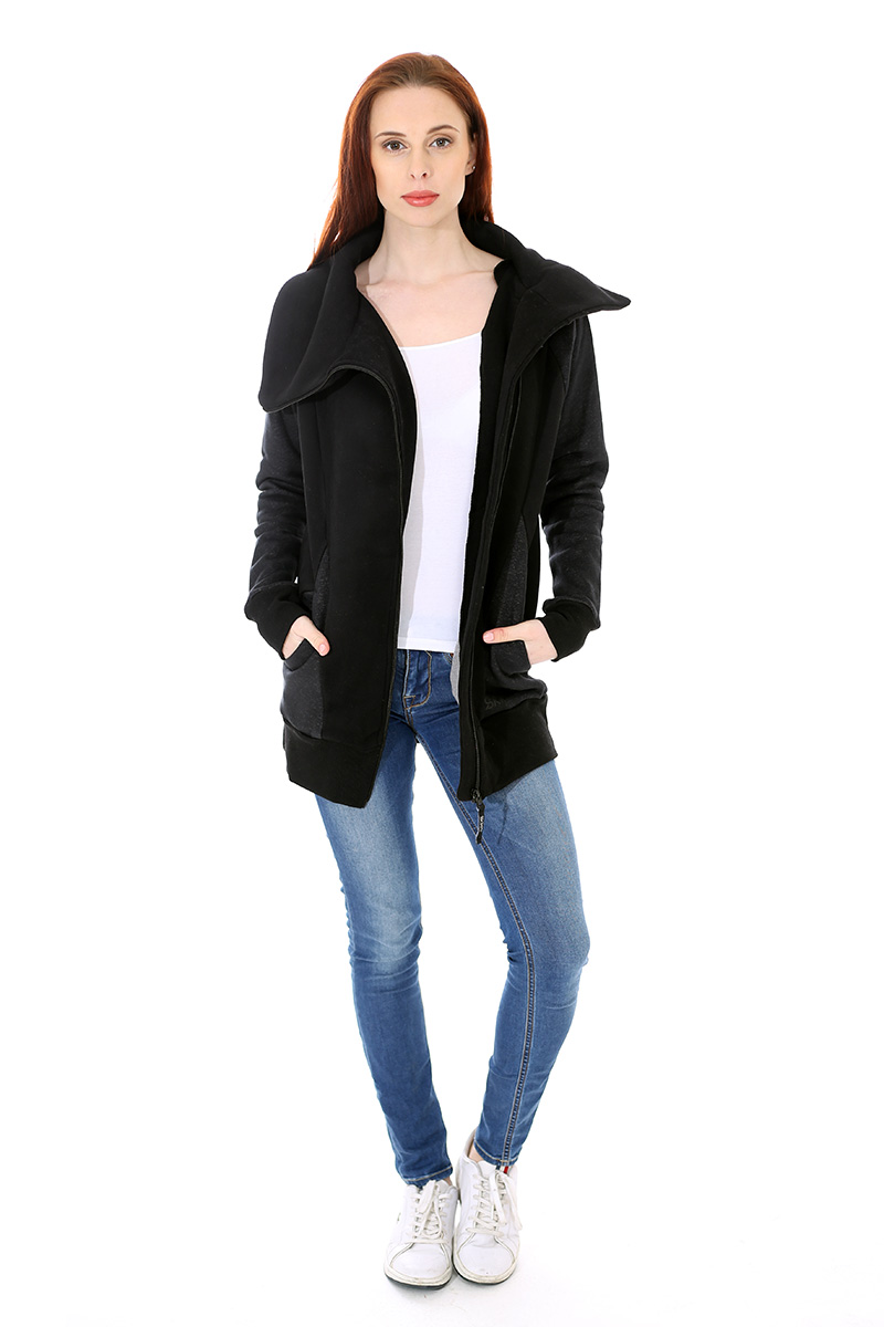 Mikino-kabátek black grey