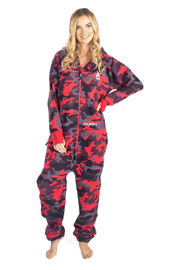Overal camo red