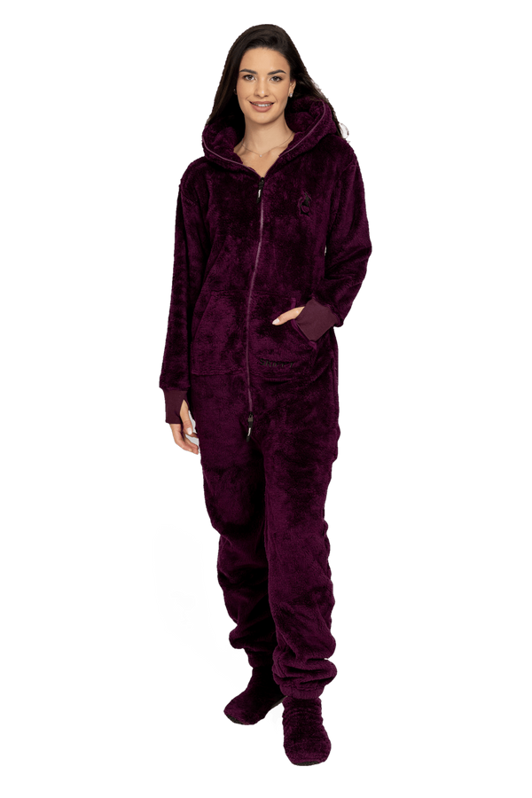 Overal teddy deep plum