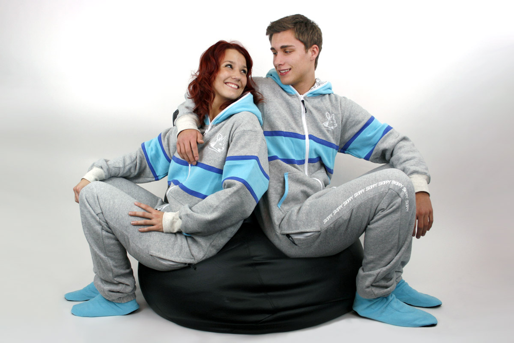 Skippy grey blue strip