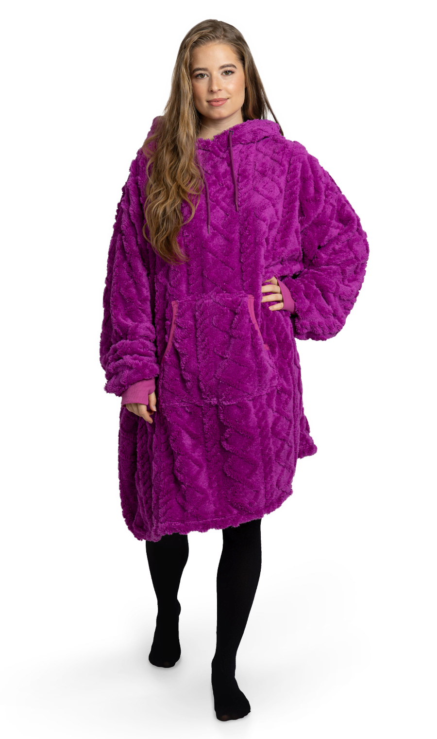 Mega mikina švestková