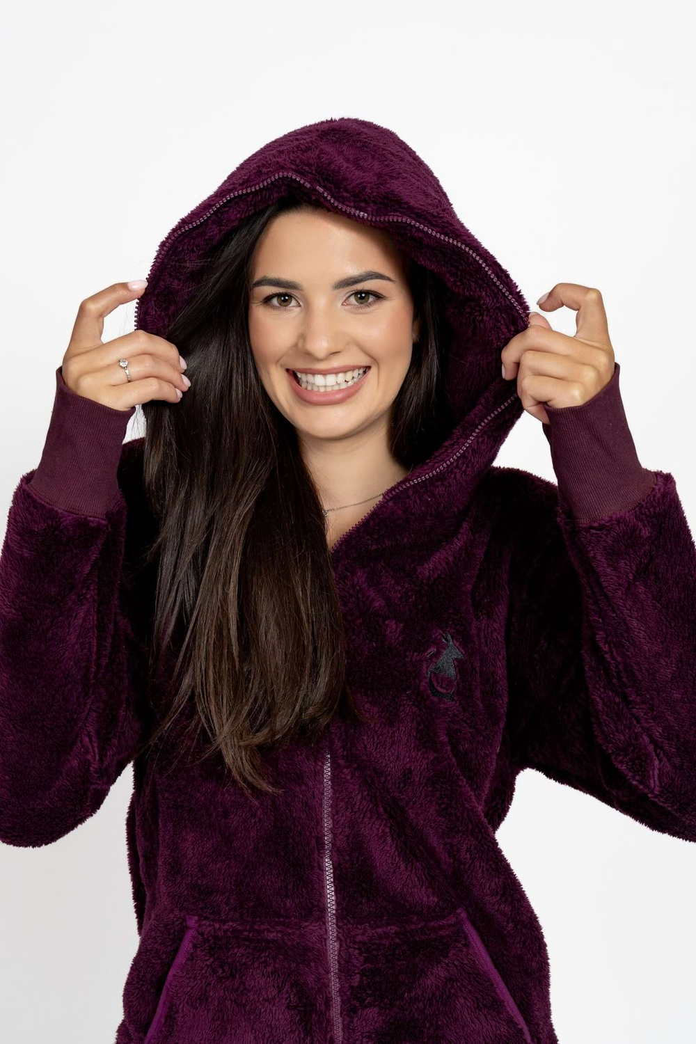 Overal teddy deep plum
