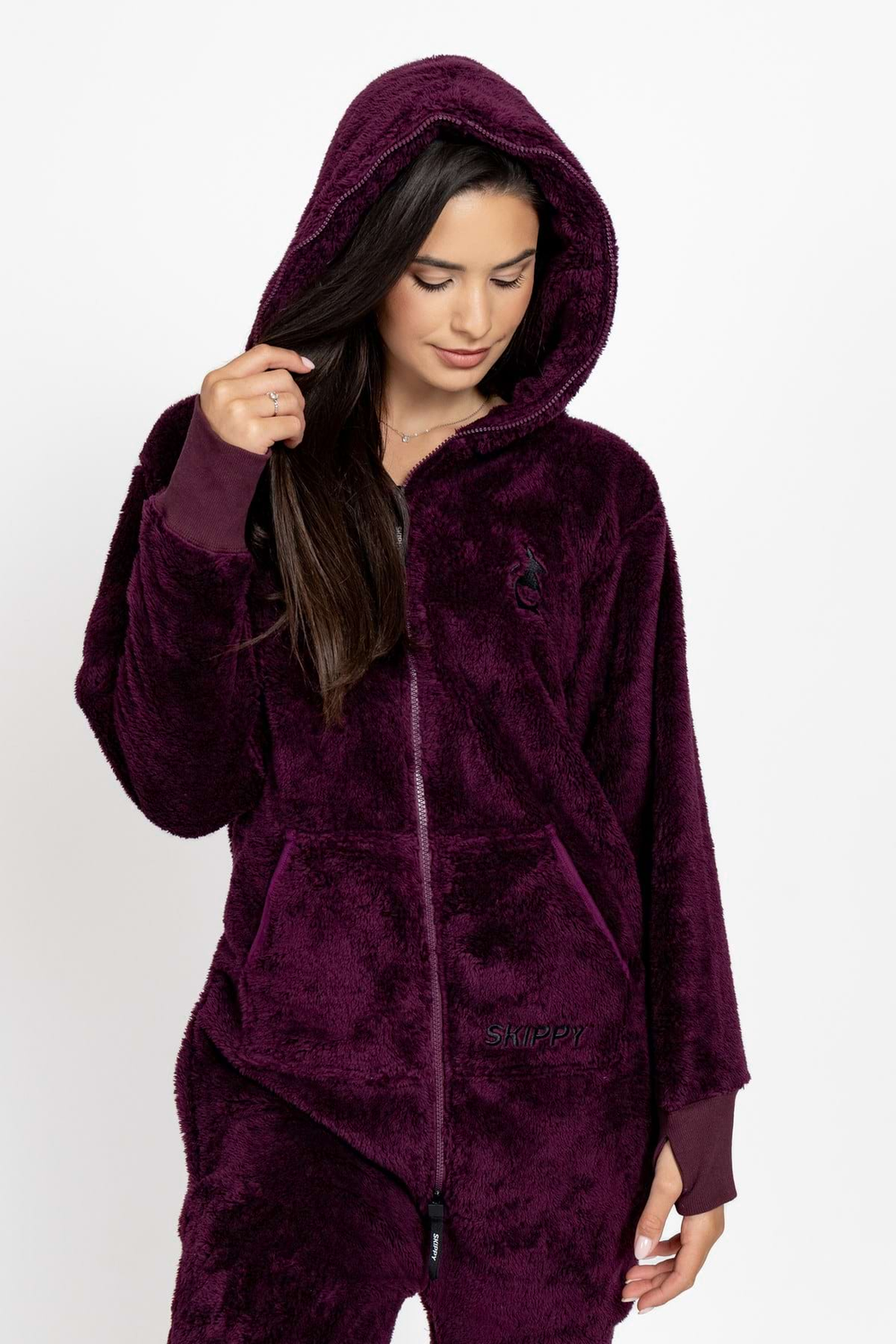 Overal teddy deep plum