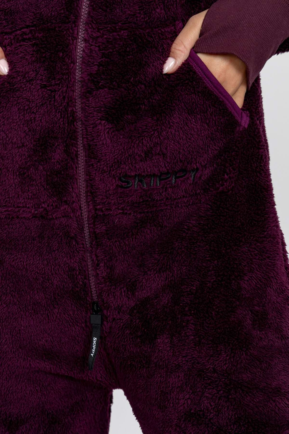 Overal teddy deep plum