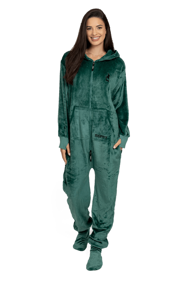 Overal velur dark green