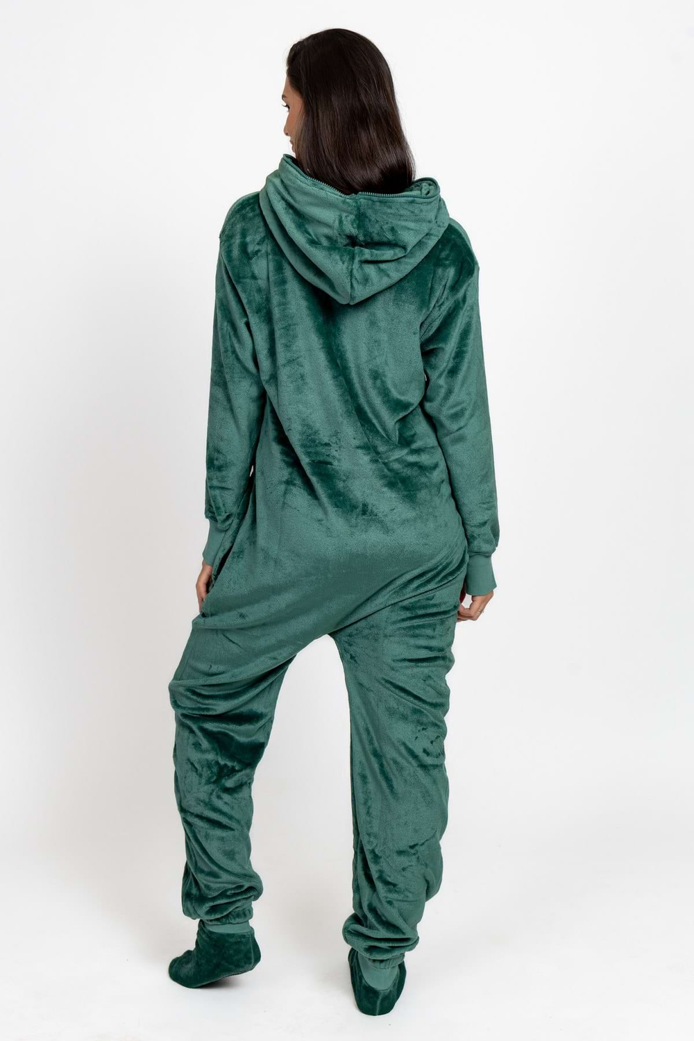 Overal velur dark green