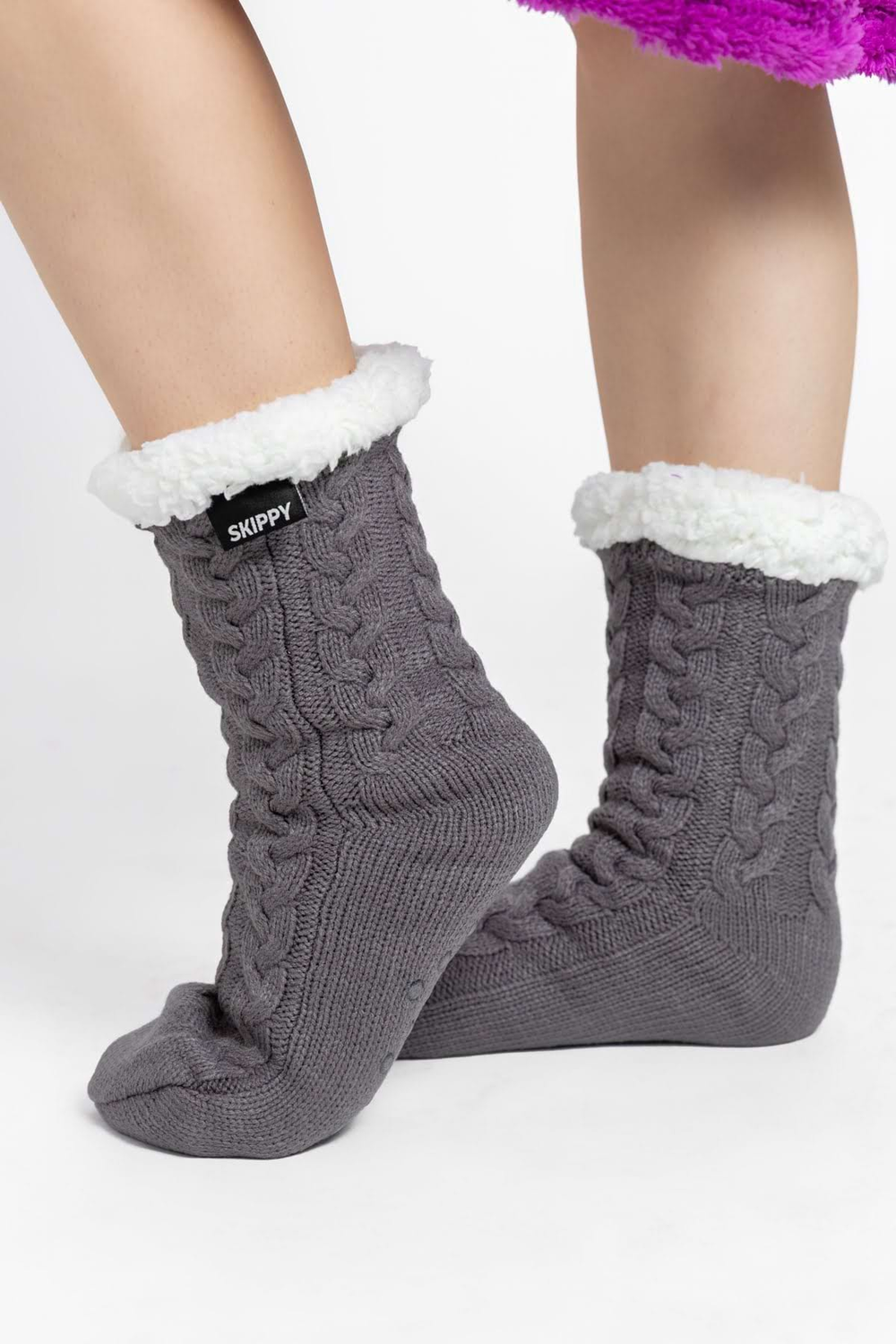 Teplé dámské ponožky šedé