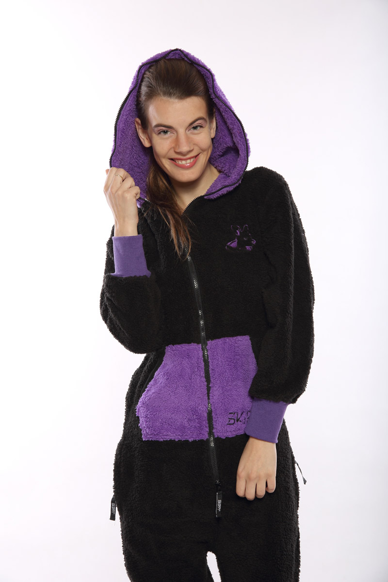 Skippy teddy black purple