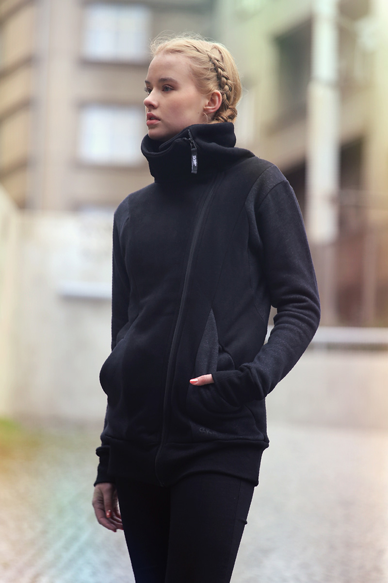 Mikino-kabátek black grey