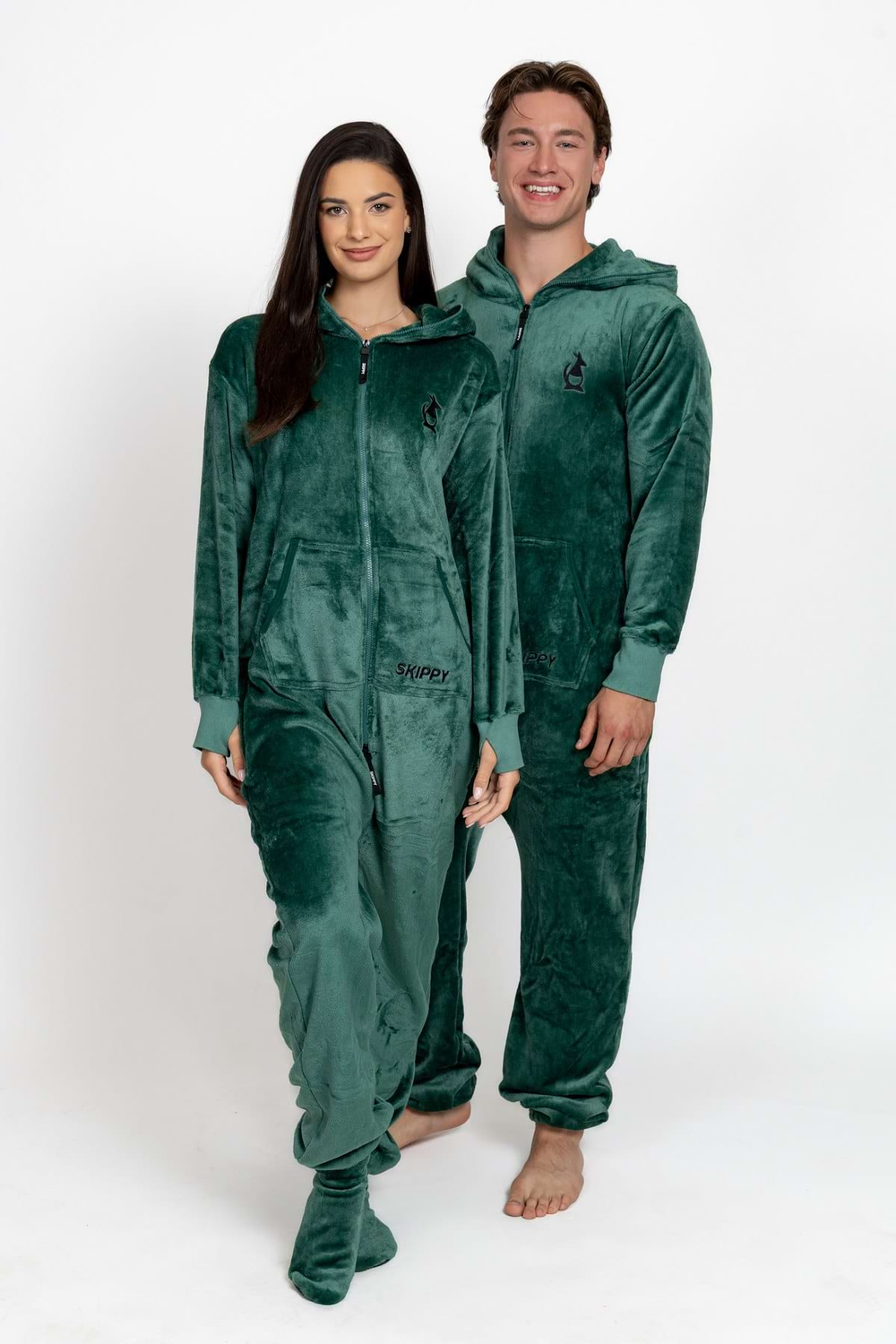 Overal velur dark green