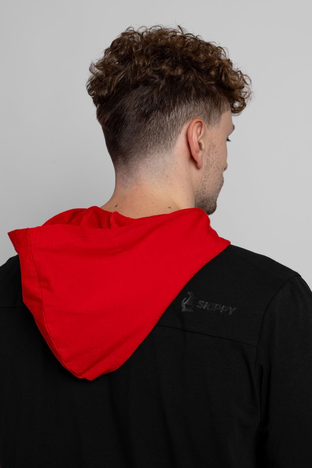 Pánská noční košile černo-červená