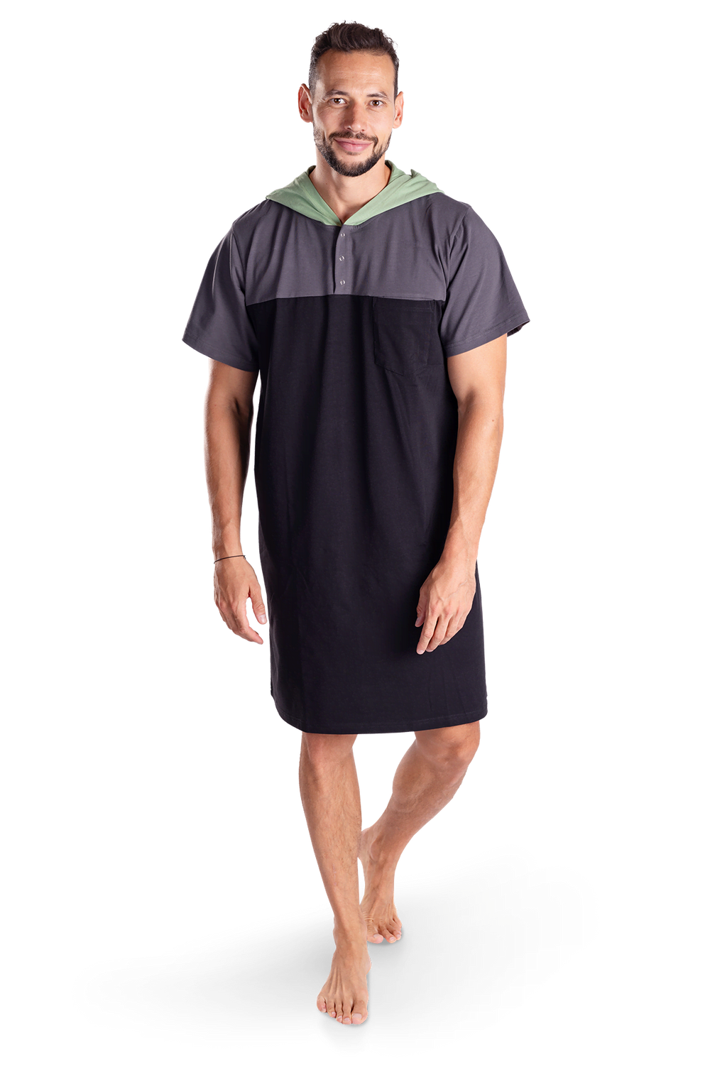 Pánská noční košile černo-zelená Pánská noční košile černo-zelená