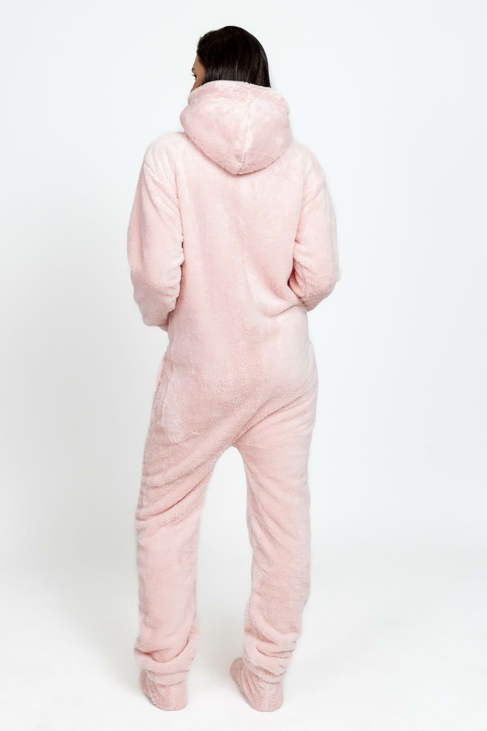 Overal teddy dusty blush pink