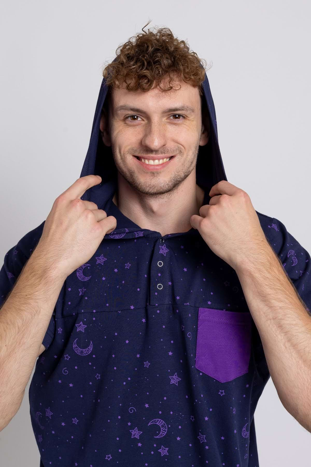 Pánská noční košile navy sky