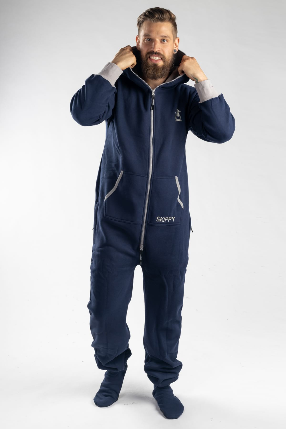 Dupačky navy silver