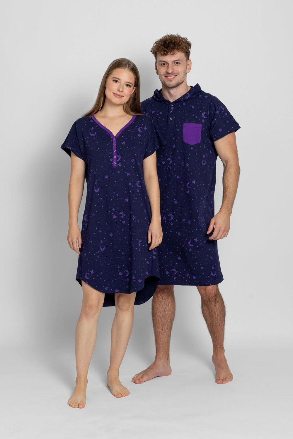 Pánská noční košile navy sky