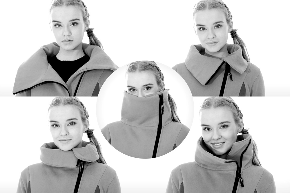 Mikino-kabátek black grey