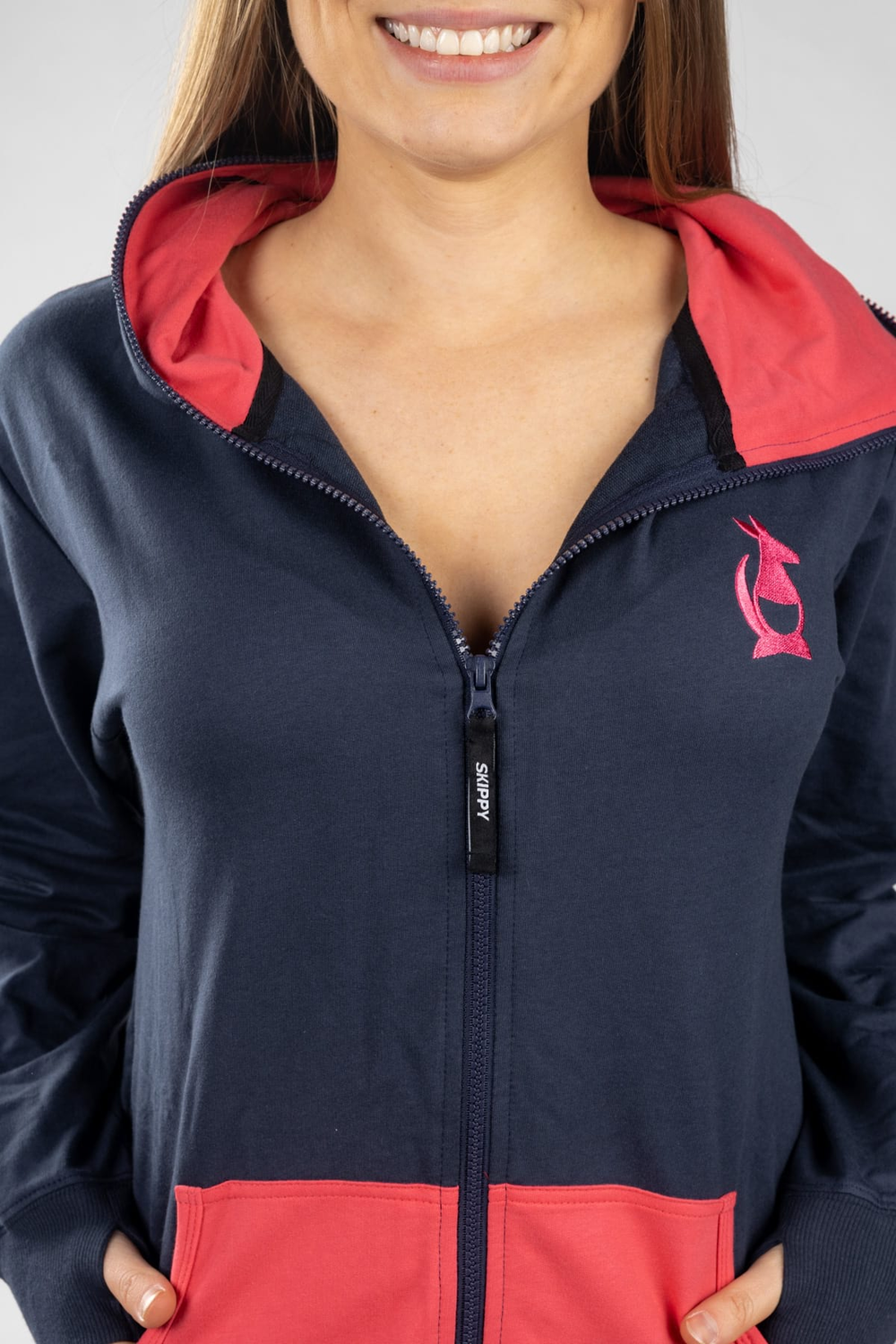 Dupačky light – navy fuchsia
