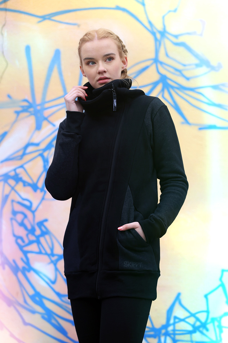 Mikino-kabátek black grey
