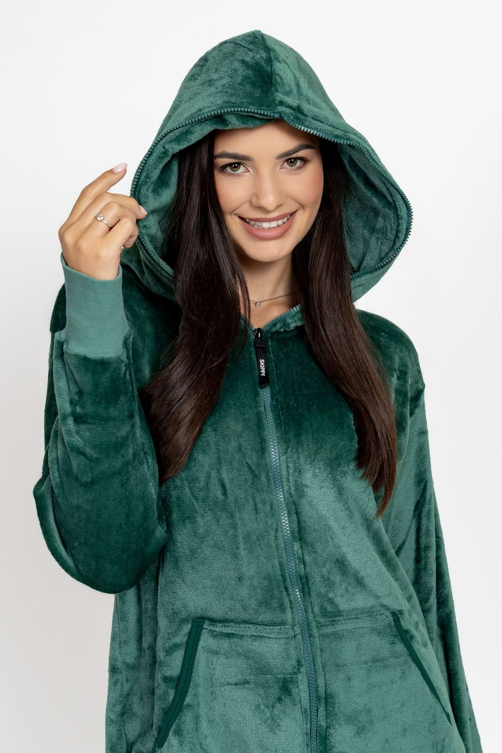 Overal velur dark green