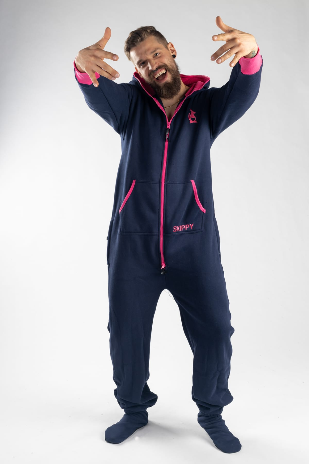 Dupačky navy fuchsia