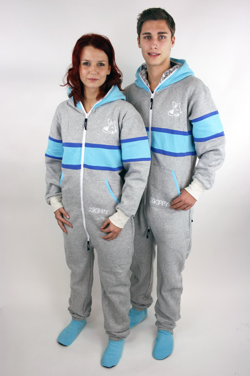 Skippy grey blue strip