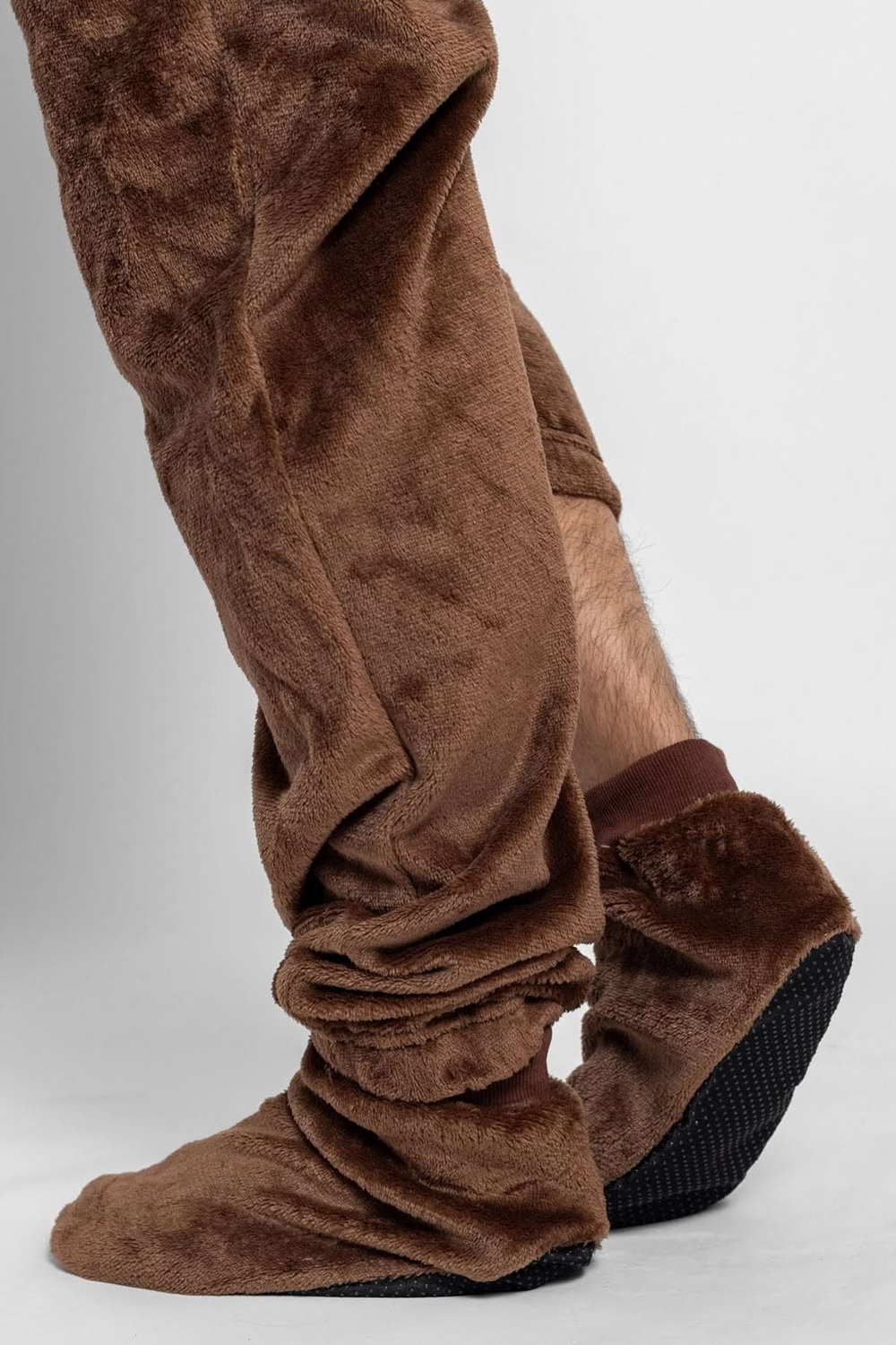 Dupačky velur mocha coffee