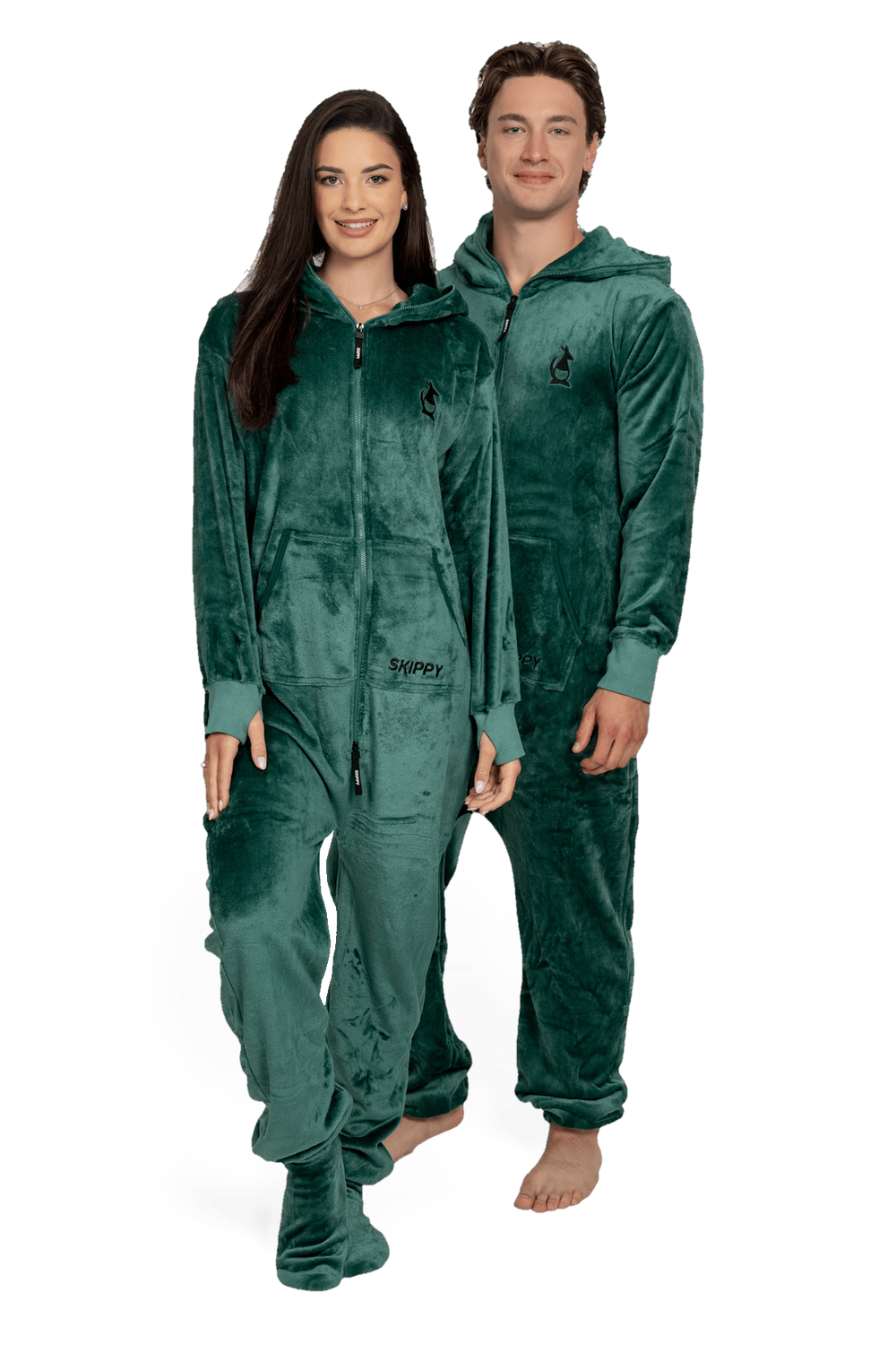 Overal velur dark green